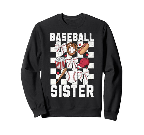 Baseball Sister Sis Coquette Bow Sweatshirt - Fun Novelty Design Men Women - T-Shirt, Sweatshirt, Hoodie