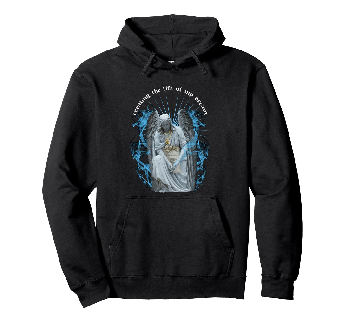 Money Angel Aesthetic Edgy Streetwear Hoodie - Custom Art Print for Adults - T-Shirt, Sweatshirt, Hoodie