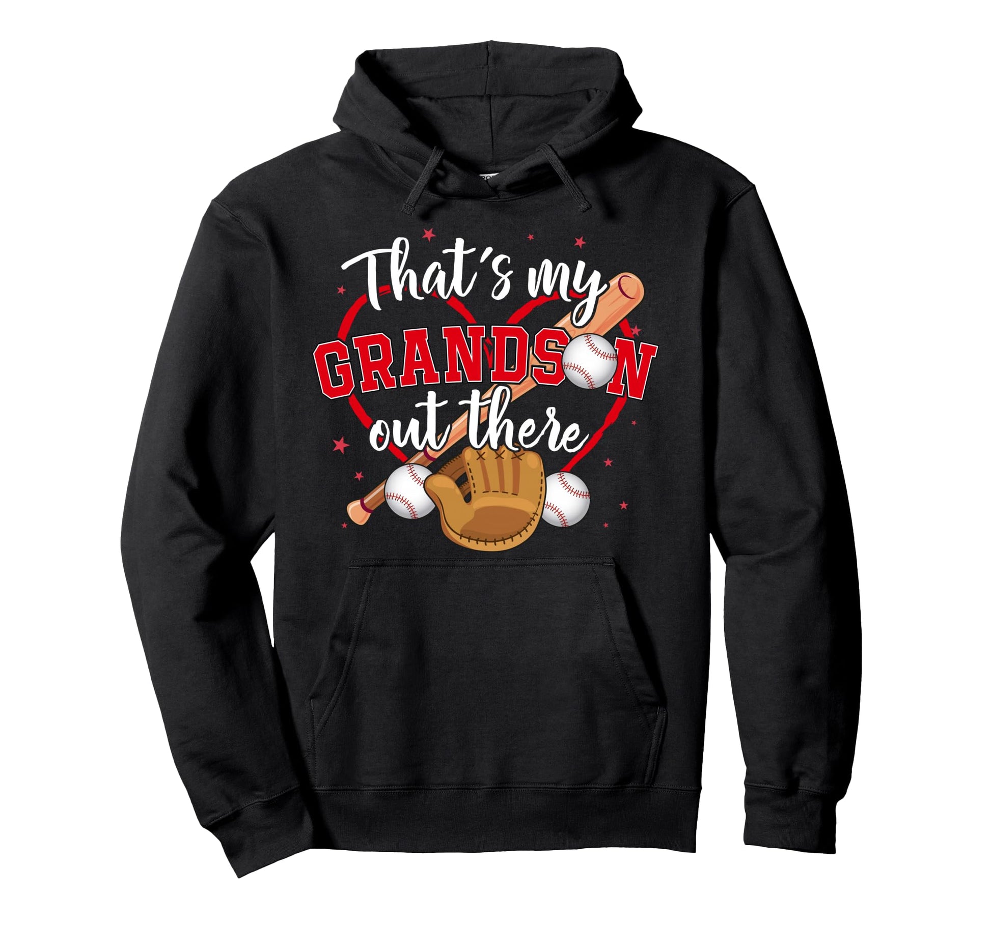 Thats My Grandson Out There Baseball Hoodie - Custom Art Print for Adults - T-Shirt, Sweatshirt, Hoodie