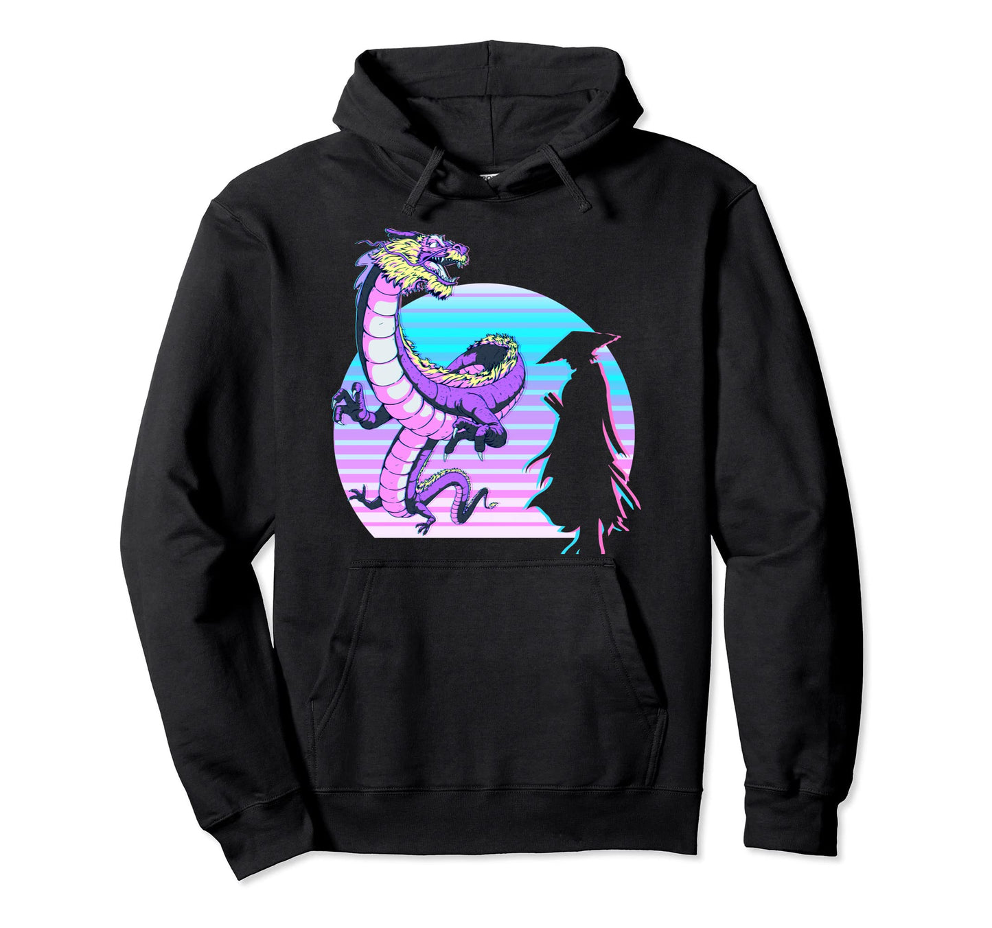 Japanese Dragon Samurai Vaporwave Hoodie - Minimalist Print Unisex - T-Shirt, Sweatshirt, Hoodie