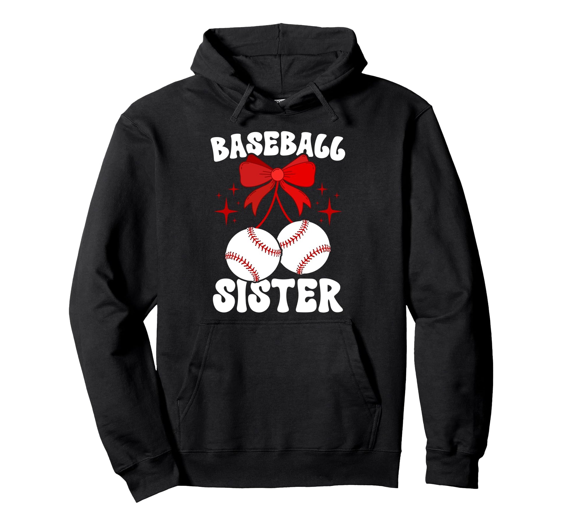 Baseball Sister Coquette Baseball Hoodie - Aesthetic Graphic for Adults - T-Shirt, Sweatshirt, Hoodie