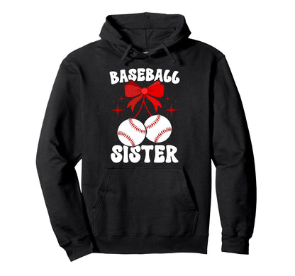 Baseball Sister Coquette Baseball Hoodie - Aesthetic Graphic for Adults - T-Shirt, Sweatshirt, Hoodie