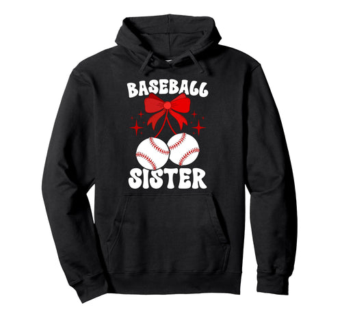 Baseball Sister Coquette Baseball Hoodie - Aesthetic Graphic for Adults - T-Shirt, Sweatshirt, Hoodie
