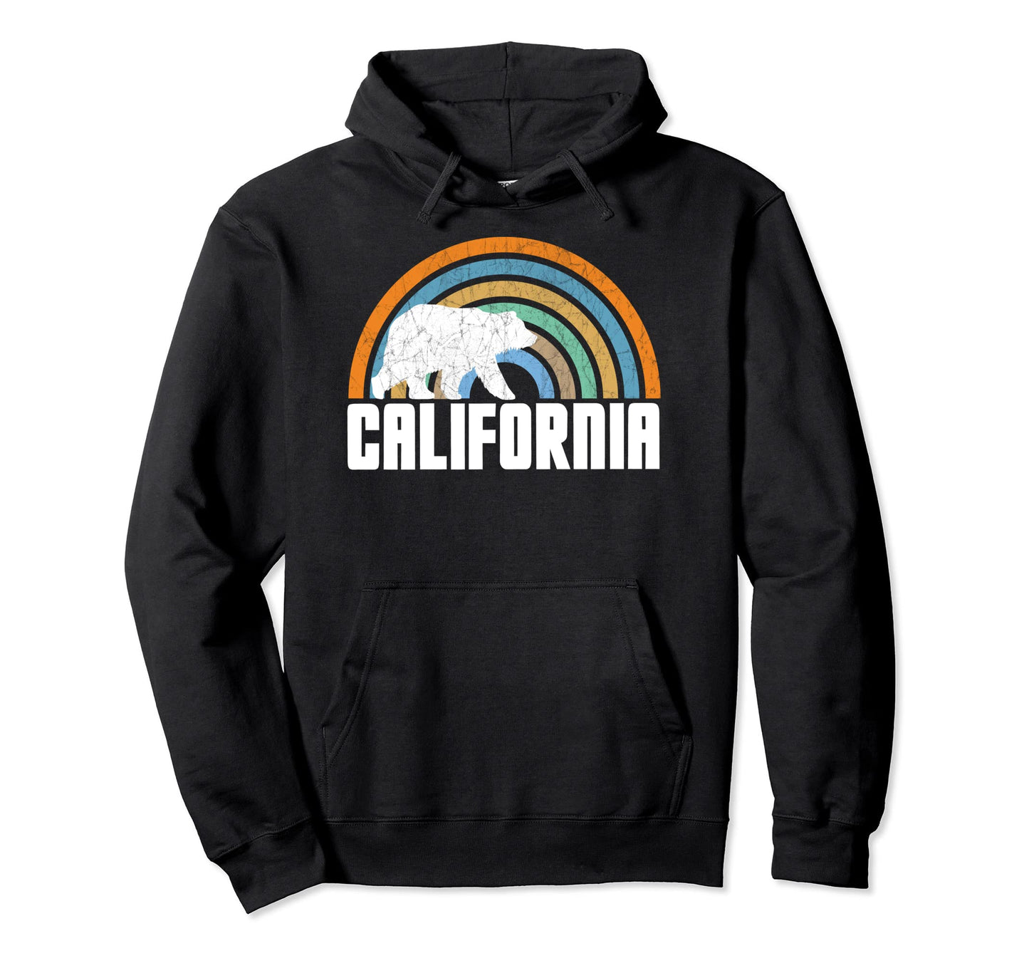 California Rainbow Bear California Hoodie - Aesthetic Graphic Men Women - T-Shirt, Sweatshirt, Hoodie