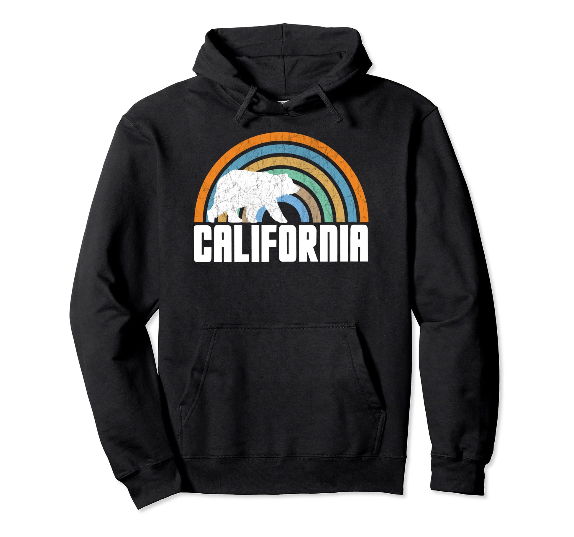 California Rainbow Bear California Hoodie - Aesthetic Graphic Men Women - T-Shirt, Sweatshirt, Hoodie