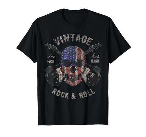 American Flag Guitar Rock And T-Shirt - Casual Everyday Wear for Adults - T-Shirt, Sweatshirt, Hoodie