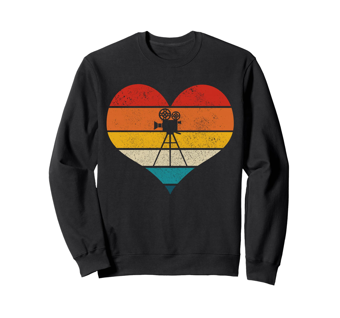 Film Director Filmmaker Camera Heart Sweatshirt - Aesthetic Graphic Unisex - T-Shirt, Sweatshirt, Hoodie