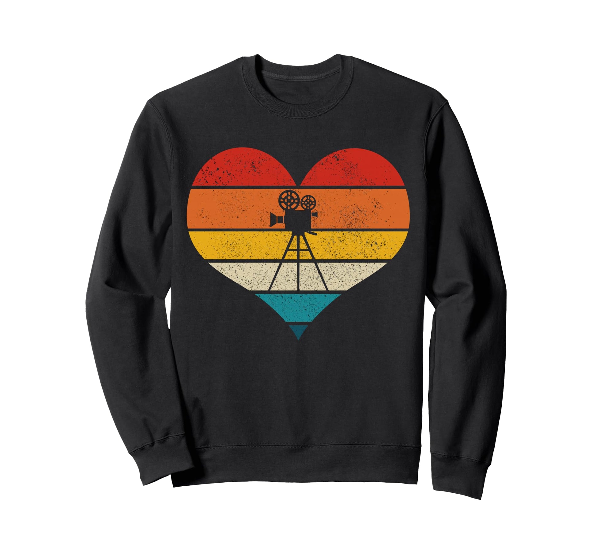 Film Director Filmmaker Camera Heart Sweatshirt - Aesthetic Graphic Unisex - T-Shirt, Sweatshirt, Hoodie