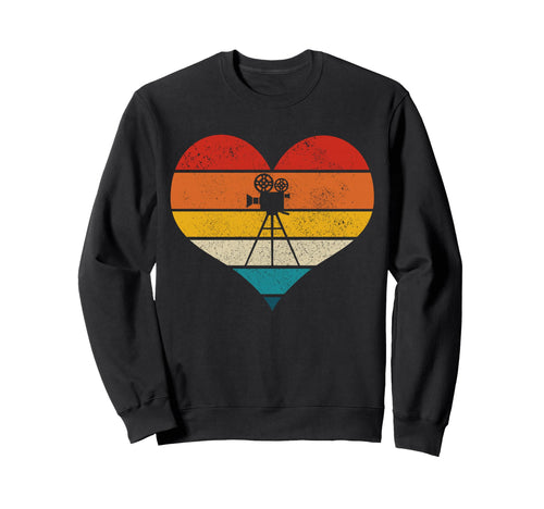 Film Director Filmmaker Camera Heart Sweatshirt - Aesthetic Graphic Unisex - T-Shirt, Sweatshirt, Hoodie