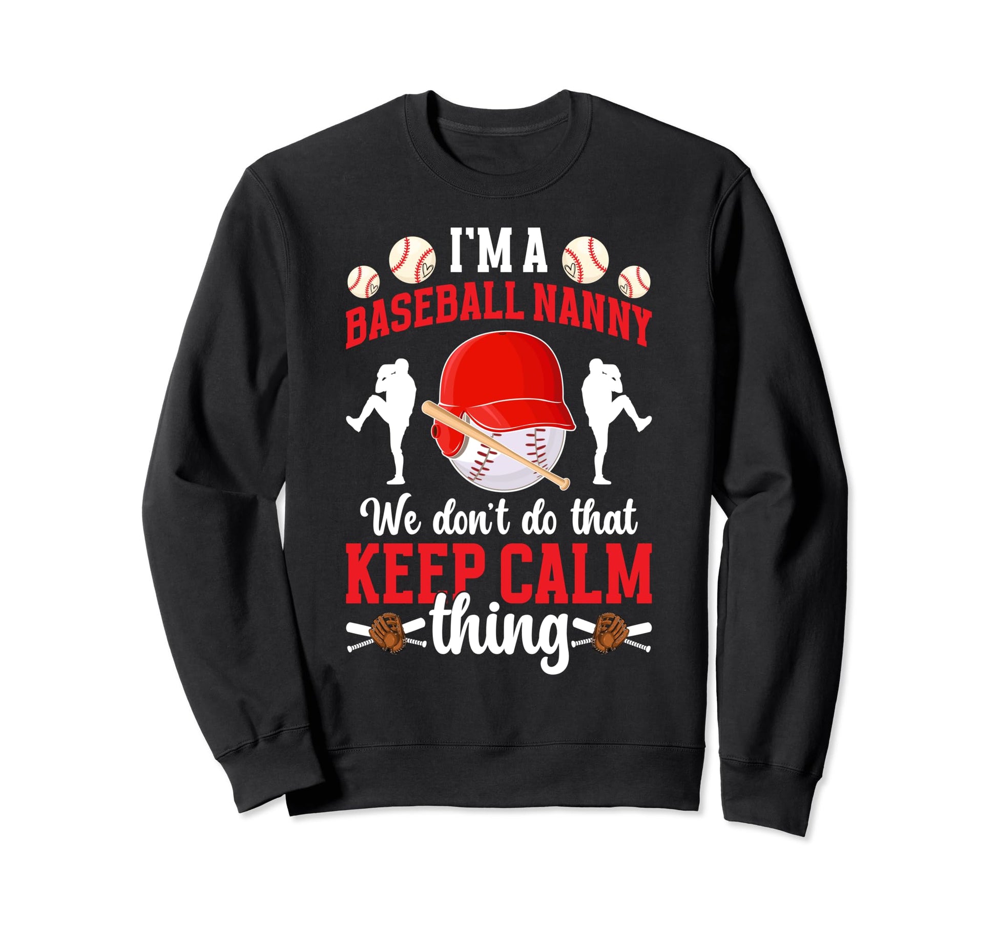 Im Baseball Nanny Grandma Nanny Sweatshirt - Aesthetic Graphic for Adults - T-Shirt, Sweatshirt, Hoodie