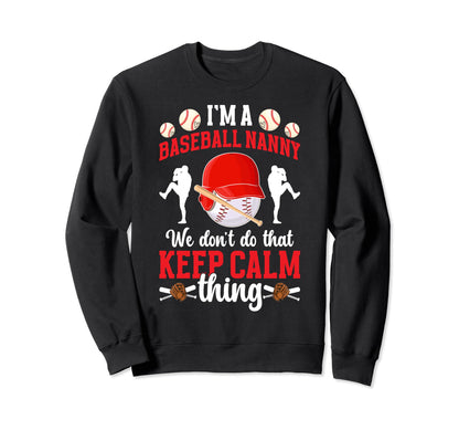 Im Baseball Nanny Grandma Nanny Sweatshirt - Aesthetic Graphic for Adults - T-Shirt, Sweatshirt, Hoodie