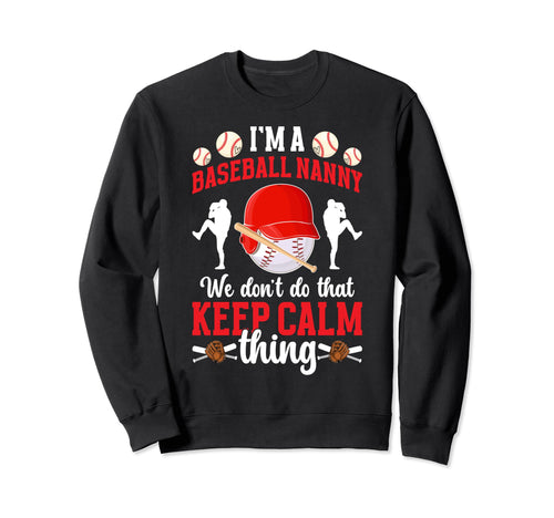 Im Baseball Nanny Grandma Nanny Sweatshirt - Aesthetic Graphic for Adults - T-Shirt, Sweatshirt, Hoodie
