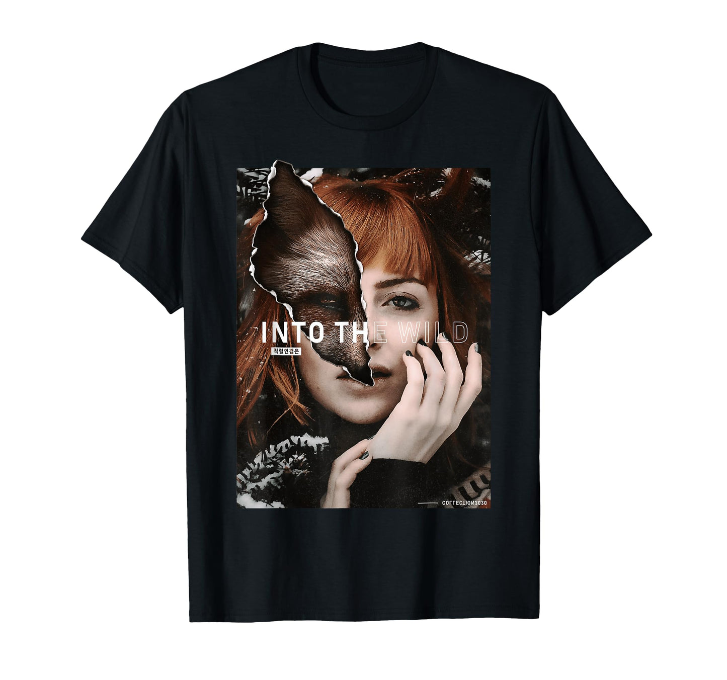 Into Wild Fox Japan Aesthetic Vaporwave T-Shirt - Trendy Graphic Men Women - T-Shirt, Sweatshirt, Hoodie