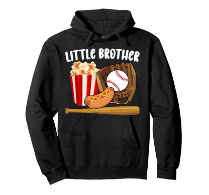 Little Brother Baseball Brother Baseball Hoodie - Unique Graphic Unisex - T-Shirt, Sweatshirt, Hoodie