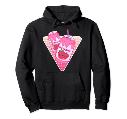 Kawaii Strawberry Soda Vaporwave Hoodie - Custom Art Print Men Women - T-Shirt, Sweatshirt, Hoodie