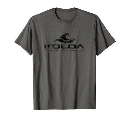 Koloa Surf Wave Black Logo Lightweight T-Shirt - Minimalist Print Unisex - T-Shirt, Sweatshirt, Hoodie