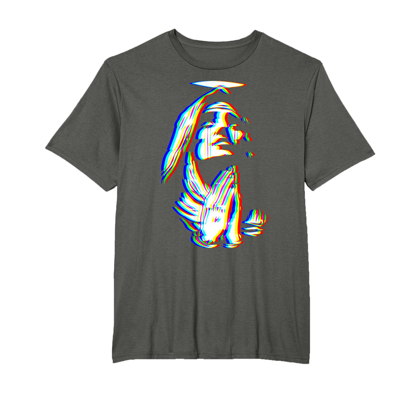 Praying Religious Glitch Art T-Shirt - Custom Art Print for Adults - T-Shirt, Sweatshirt, Hoodie