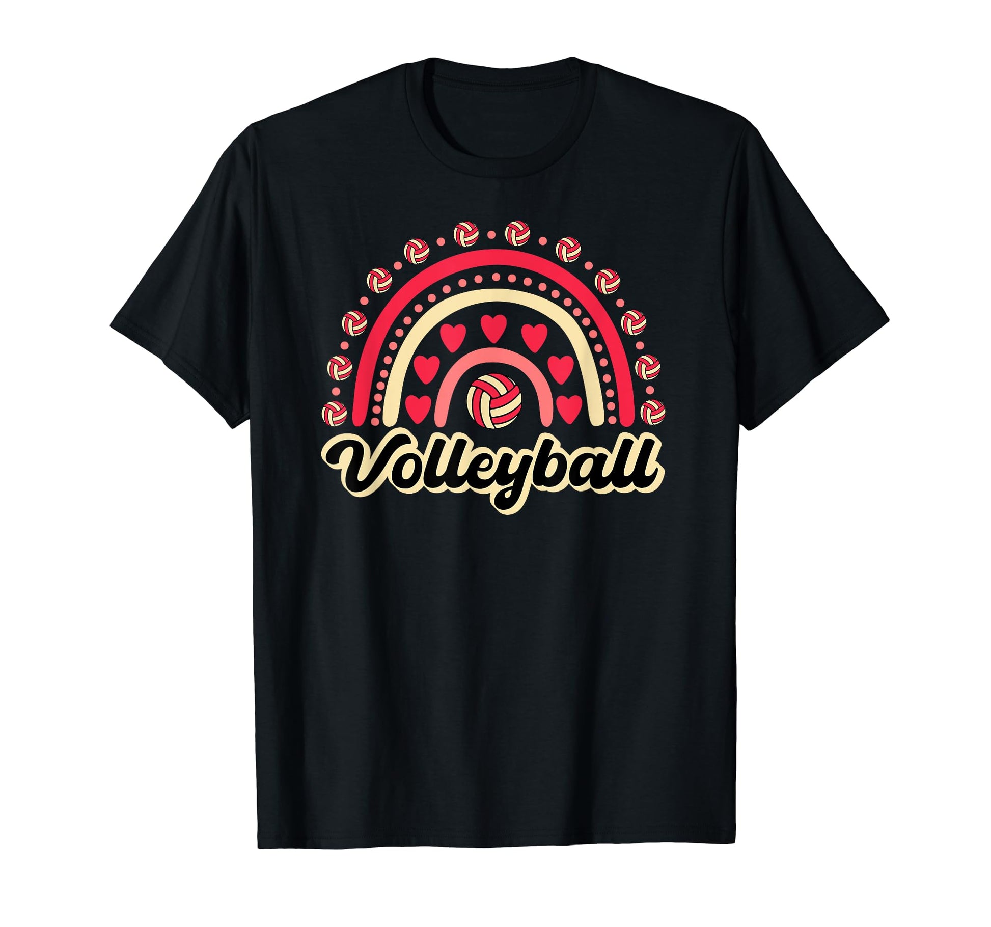 Love Volleyball Boho Rainbow Vibe T-Shirt - Trendy Graphic Men Women - T-Shirt, Sweatshirt, Hoodie