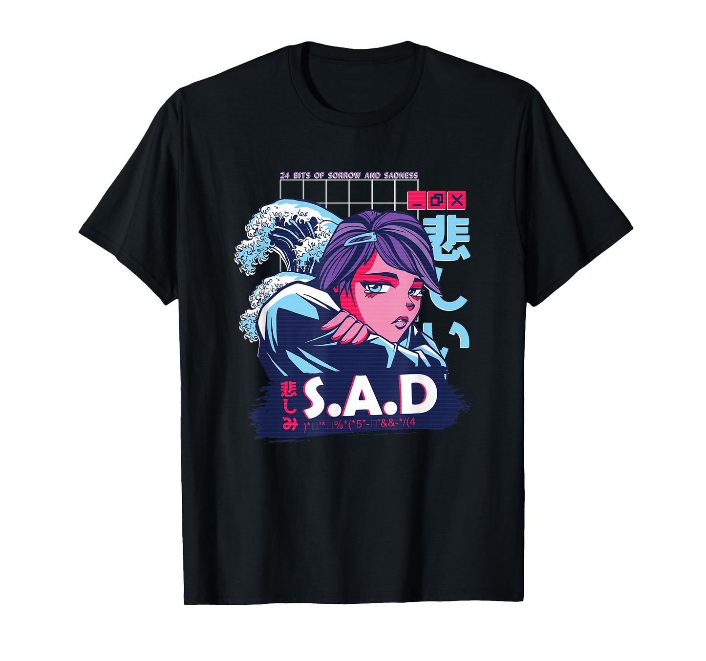Sorrow Sadness Lofi Aesthetic Japanese T-Shirt - Trendy Graphic for Adults - T-Shirt, Sweatshirt, Hoodie