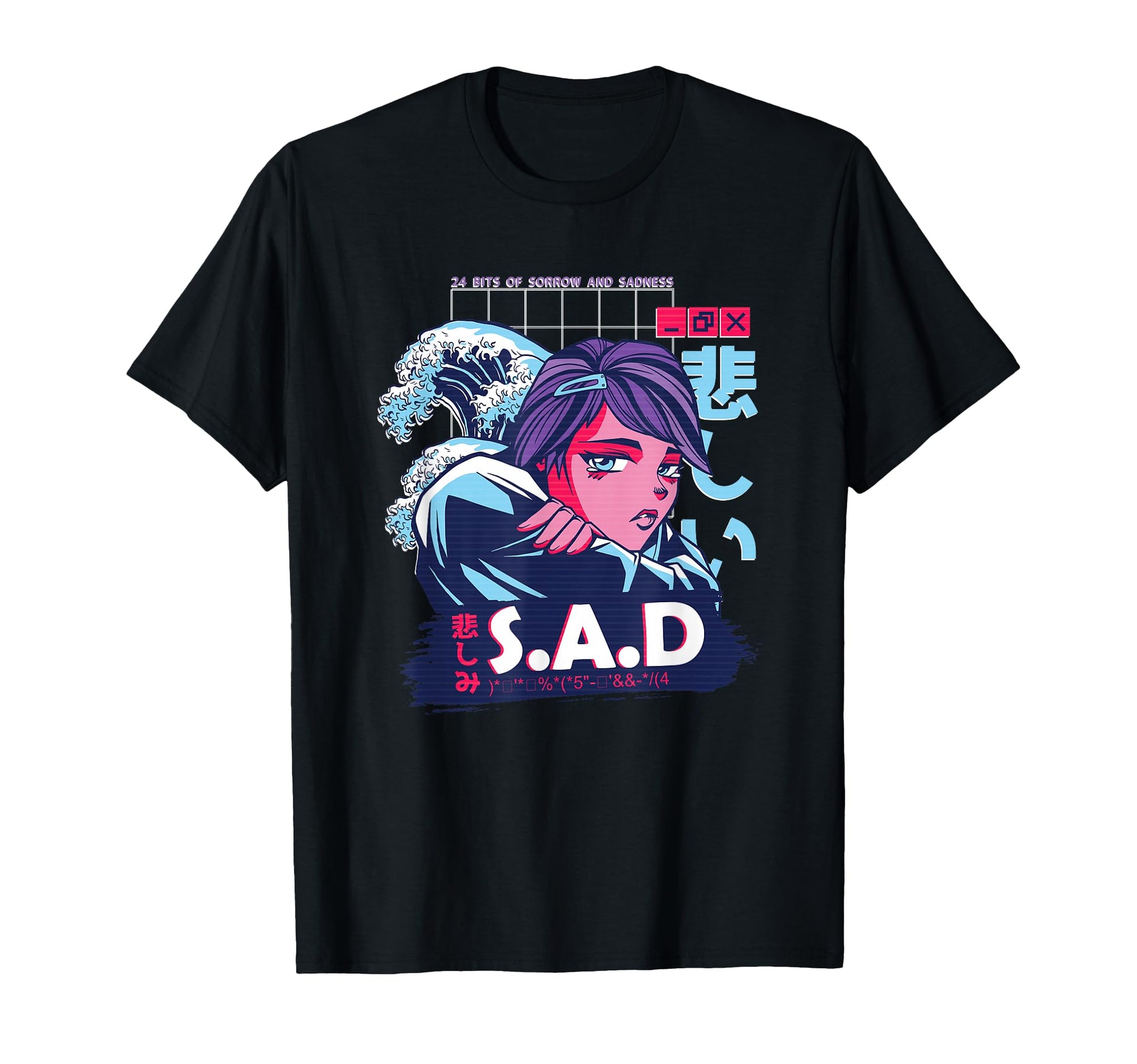 Sorrow Sadness Lofi Aesthetic Japanese T-Shirt - Trendy Graphic for Adults - T-Shirt, Sweatshirt, Hoodie