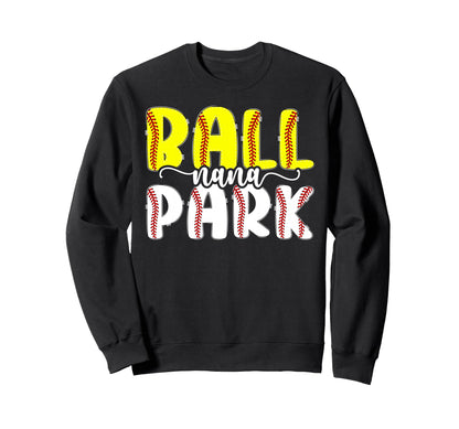 Ballpark Nana Grandma Softball Sweatshirt - Graphic Print for Adults - T-Shirt, Sweatshirt, Hoodie