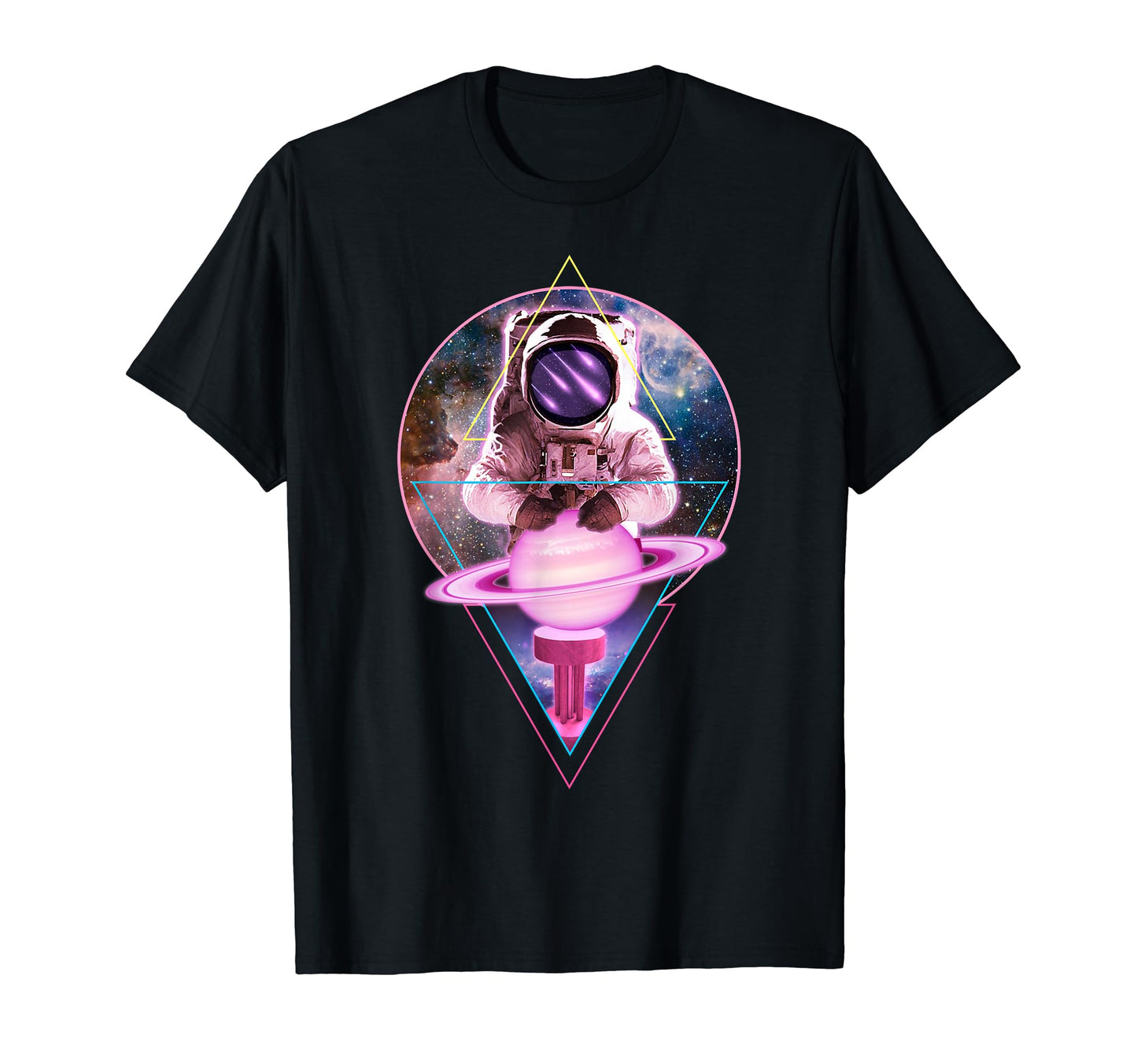 Astronaut Saturn Spinning Aesthetic T-Shirt - Fun Novelty Design Unisex - T-Shirt, Sweatshirt, Hoodie