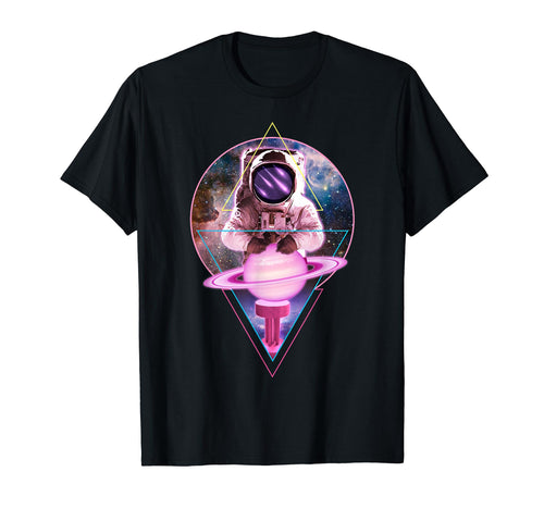Astronaut Saturn Spinning Aesthetic T-Shirt - Fun Novelty Design Unisex - T-Shirt, Sweatshirt, Hoodie