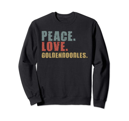 Peace Love Goldendoodles Adg049B Sweatshirt - Aesthetic Graphic Unisex - T-Shirt, Sweatshirt, Hoodie