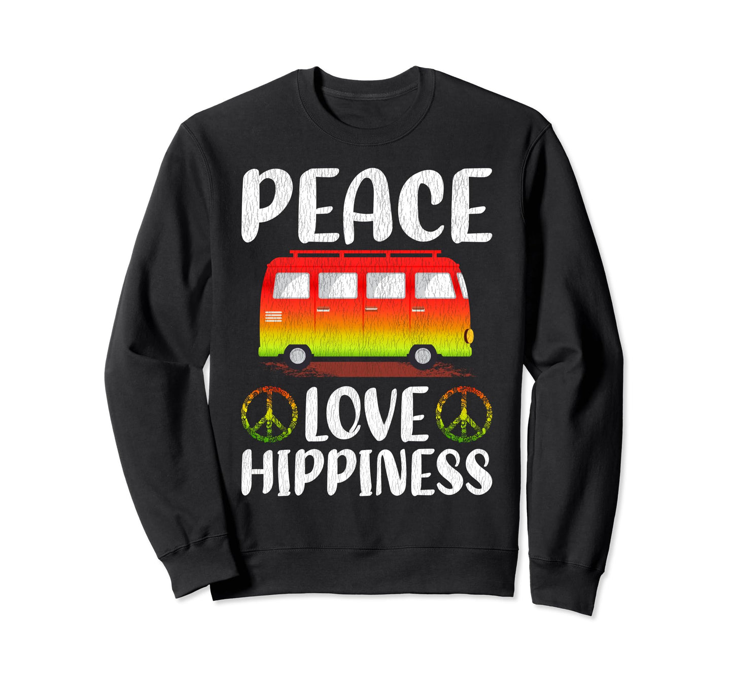 Camper Motorhome Peace Love Sweatshirt - Aesthetic Graphic for Adults - T-Shirt, Sweatshirt, Hoodie