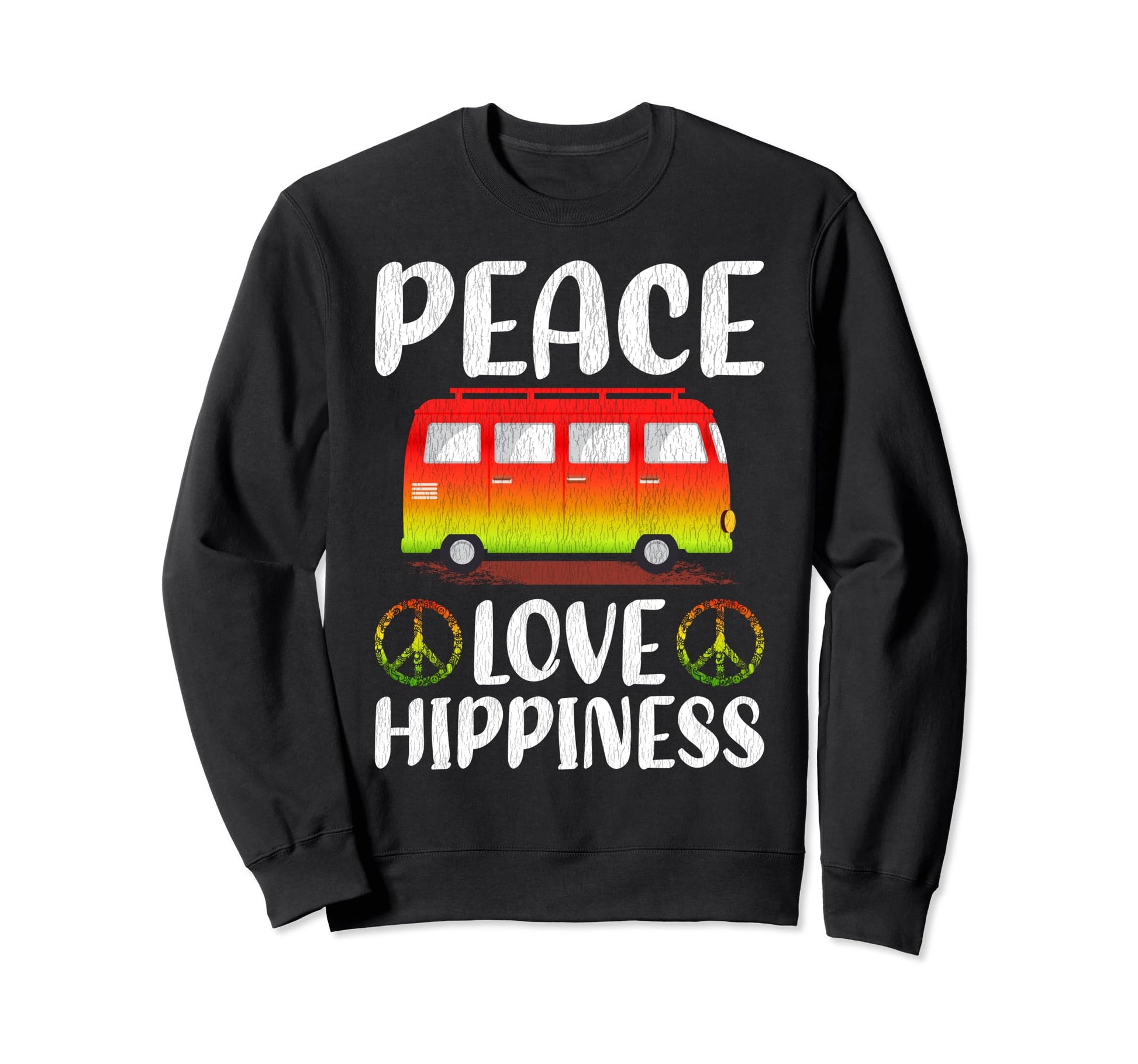 Camper Motorhome Peace Love Sweatshirt - Aesthetic Graphic for Adults - T-Shirt, Sweatshirt, Hoodie