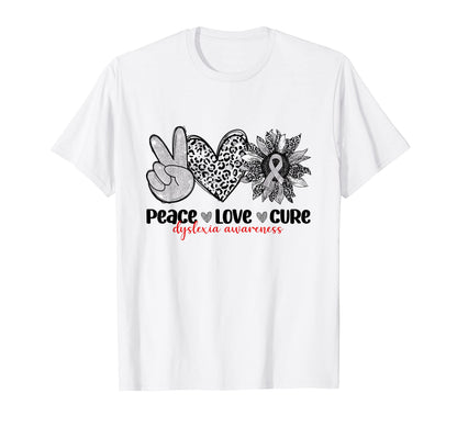 Leopard Sunflower Peace Love Cure T-Shirt - Novelty Apparel Men Women - T-Shirt, Sweatshirt, Hoodie