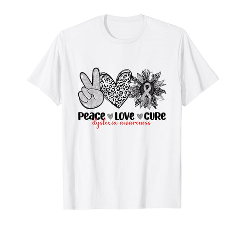 Leopard Sunflower Peace Love Cure T-Shirt - Novelty Apparel Men Women - T-Shirt, Sweatshirt, Hoodie