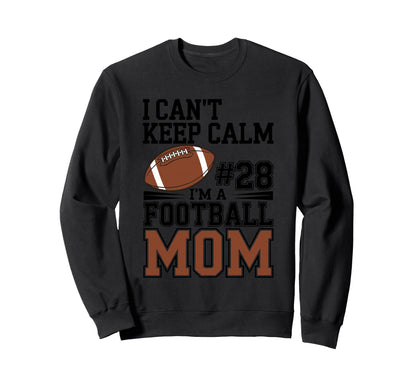 Football Mom Proud Sports Sweatshirt - Casual Everyday Wear Men Women - T-Shirt, Sweatshirt, Hoodie