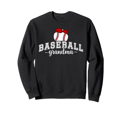 Baseball Grandma Proud Grandma Sweatshirt - Novelty Apparel for Adults - T-Shirt, Sweatshirt, Hoodie