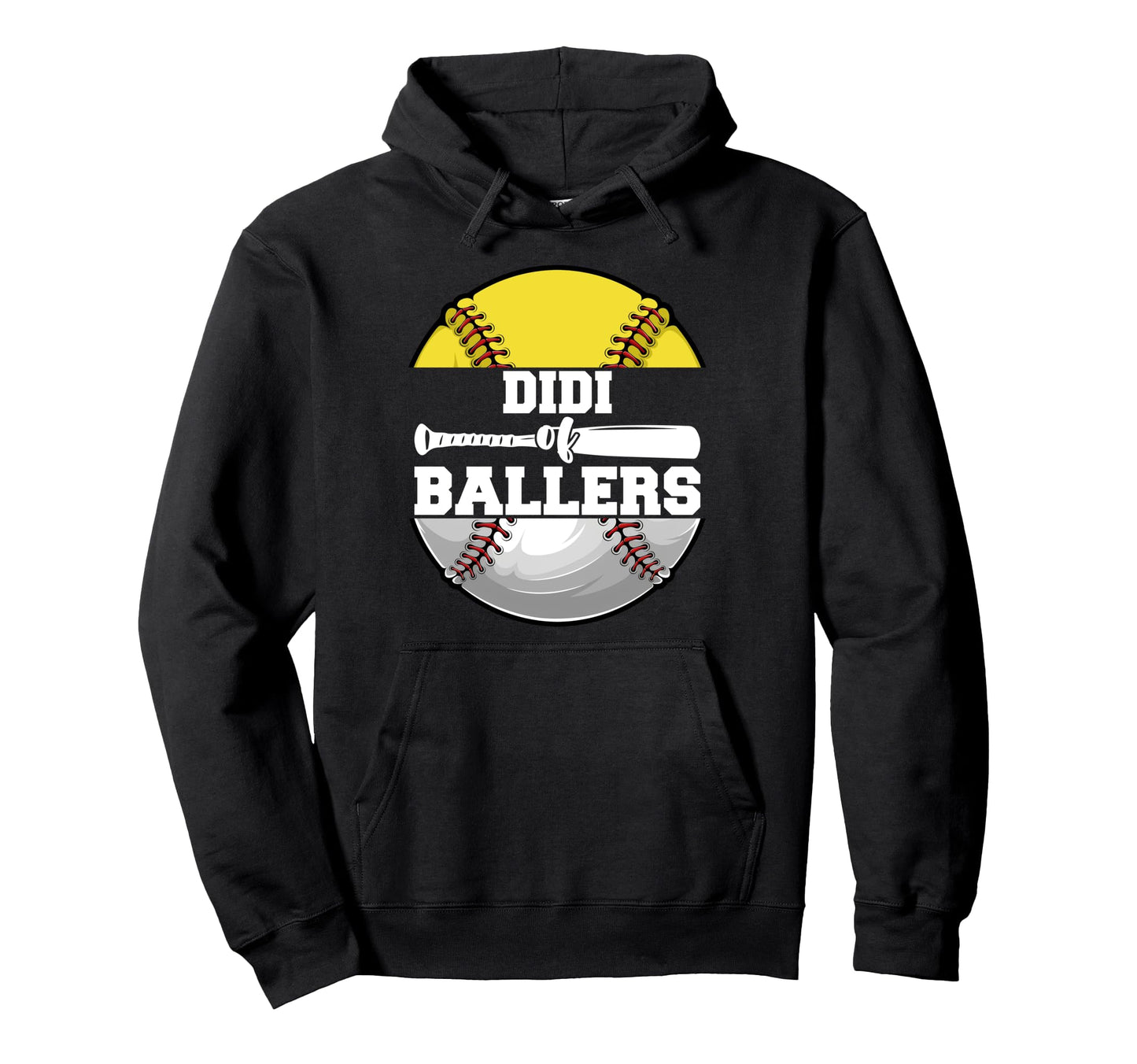 Didi Ballers Funny Softball Baseball Hoodie - Graphic Print for Adults - T-Shirt, Sweatshirt, Hoodie