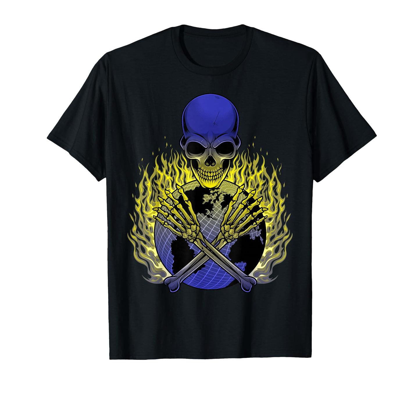 Save World Skull Aesthetic Edgy Streetwear T-Shirt - Novelty Apparel Unisex - T-Shirt, Sweatshirt, Hoodie