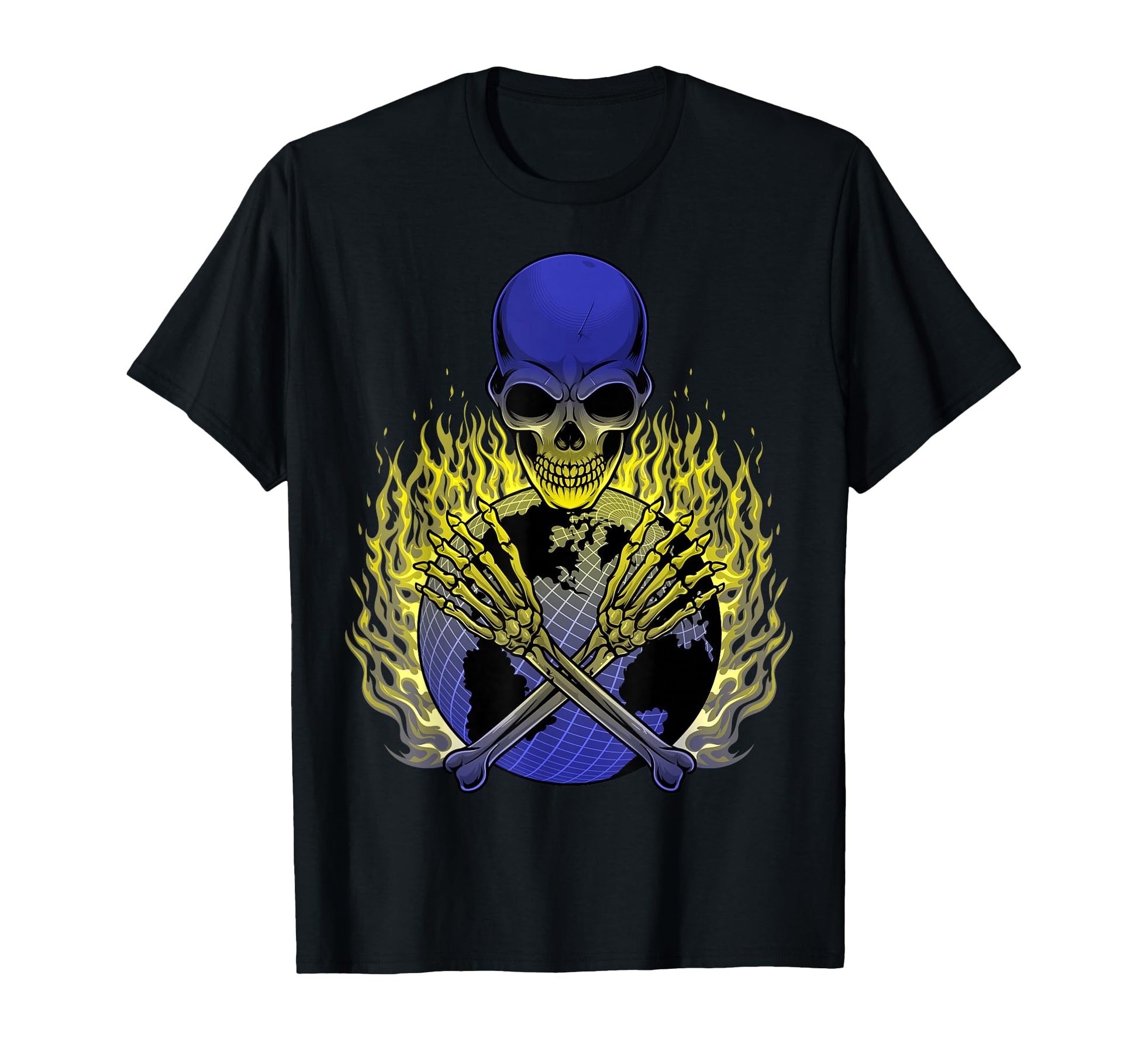 Save World Skull Aesthetic Edgy Streetwear T-Shirt - Novelty Apparel Unisex - T-Shirt, Sweatshirt, Hoodie
