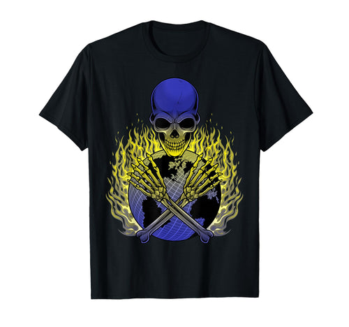 Save World Skull Aesthetic Edgy Streetwear T-Shirt - Novelty Apparel Unisex - T-Shirt, Sweatshirt, Hoodie
