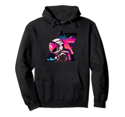 Astronaut Space Aesthetic Art Wave Hoodie - Fun Novelty Design Men Women - T-Shirt, Sweatshirt, Hoodie