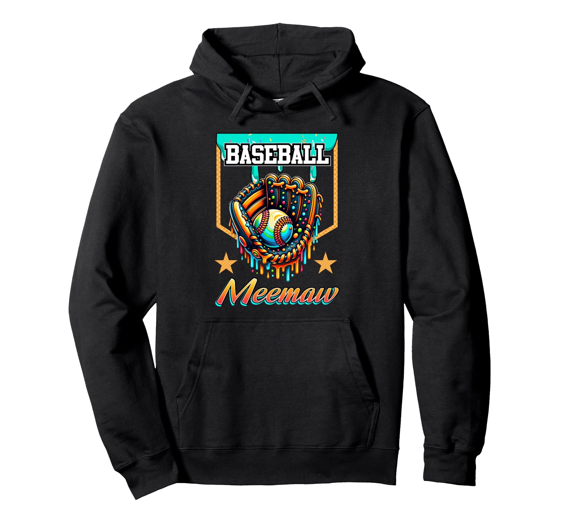 Baseball Drip Baseball Meemaw Ice Hoodie - Aesthetic Graphic for Adults - T-Shirt, Sweatshirt, Hoodie