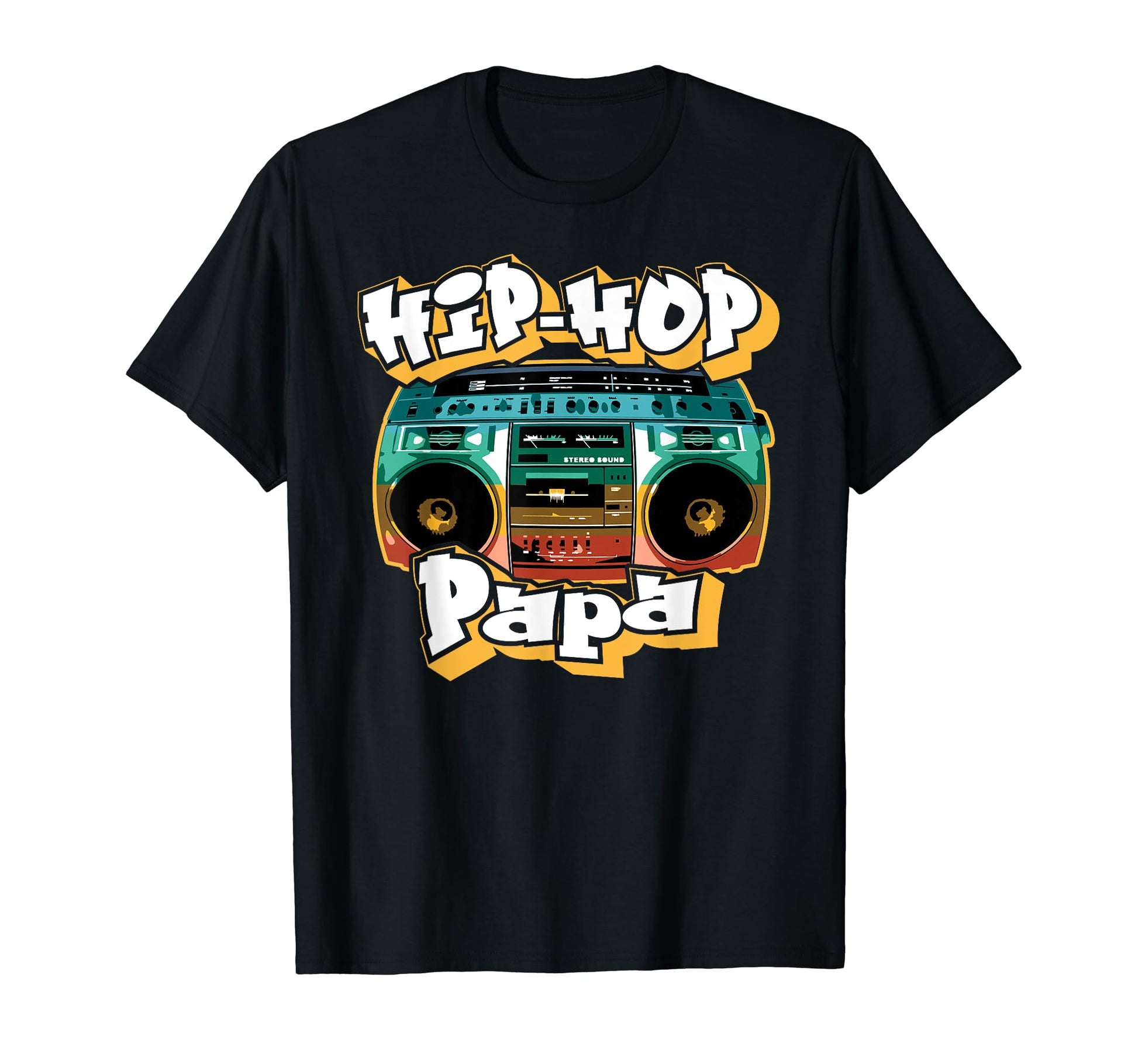 Hip Hop Papa Old School 80S 90S Boombox T-Shirt - Graphic Print Unisex - T-Shirt, Sweatshirt, Hoodie