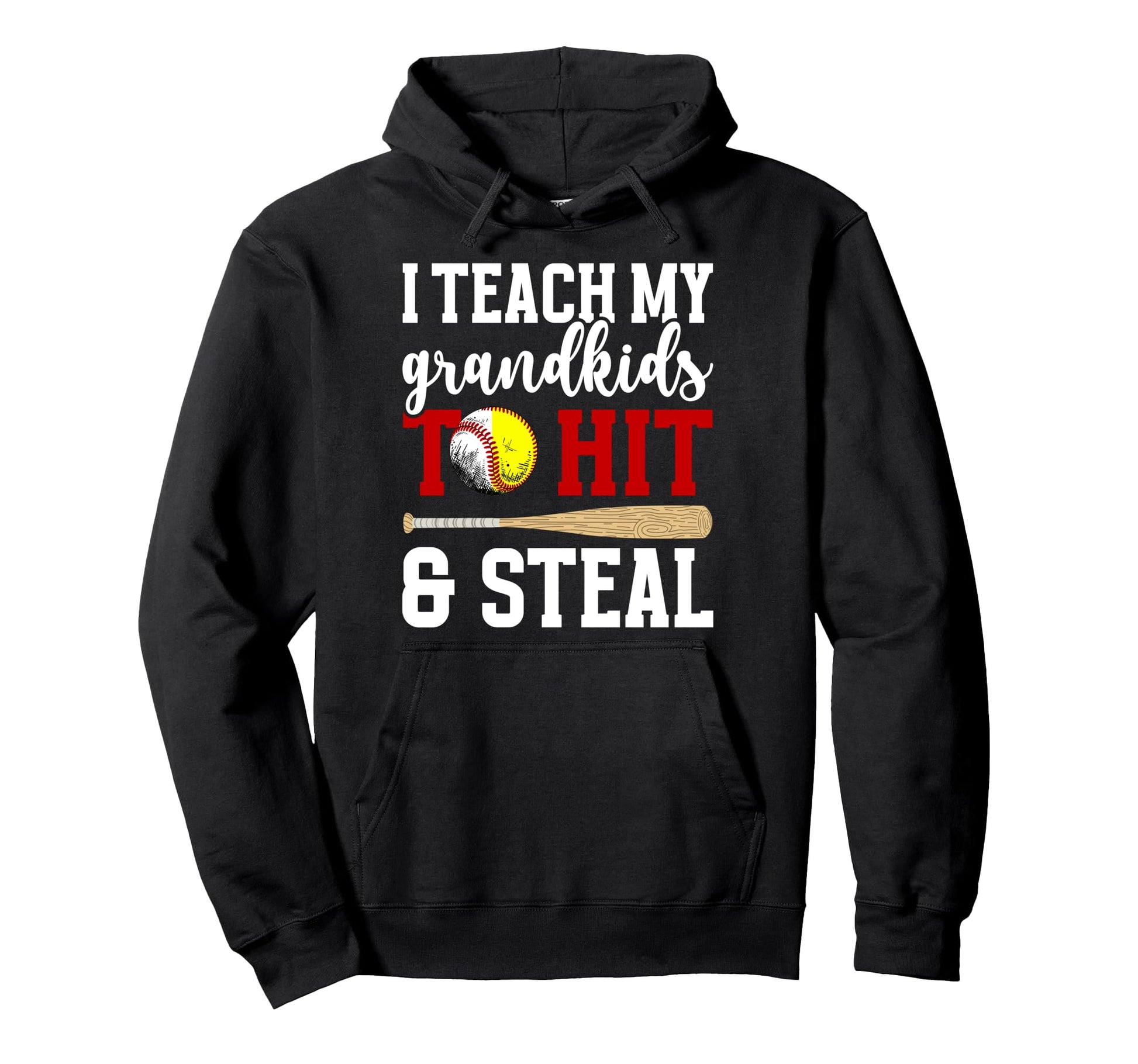 Softball Baseball Grandma Funny Hoodie - Novelty Apparel for Adults - T-Shirt, Sweatshirt, Hoodie