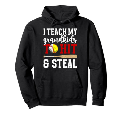 Softball Baseball Grandma Funny Hoodie - Novelty Apparel for Adults - T-Shirt, Sweatshirt, Hoodie