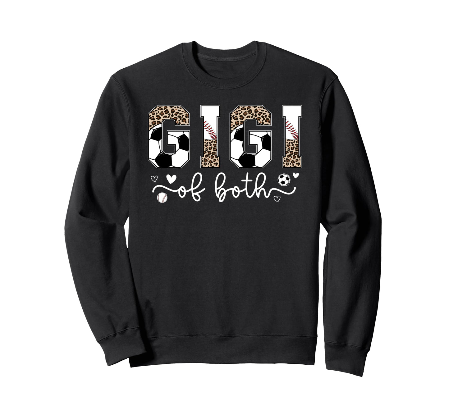Gigi Both Leopard Baseball Soccer Sweatshirt - Casual Everyday Wear Unisex - T-Shirt, Sweatshirt, Hoodie