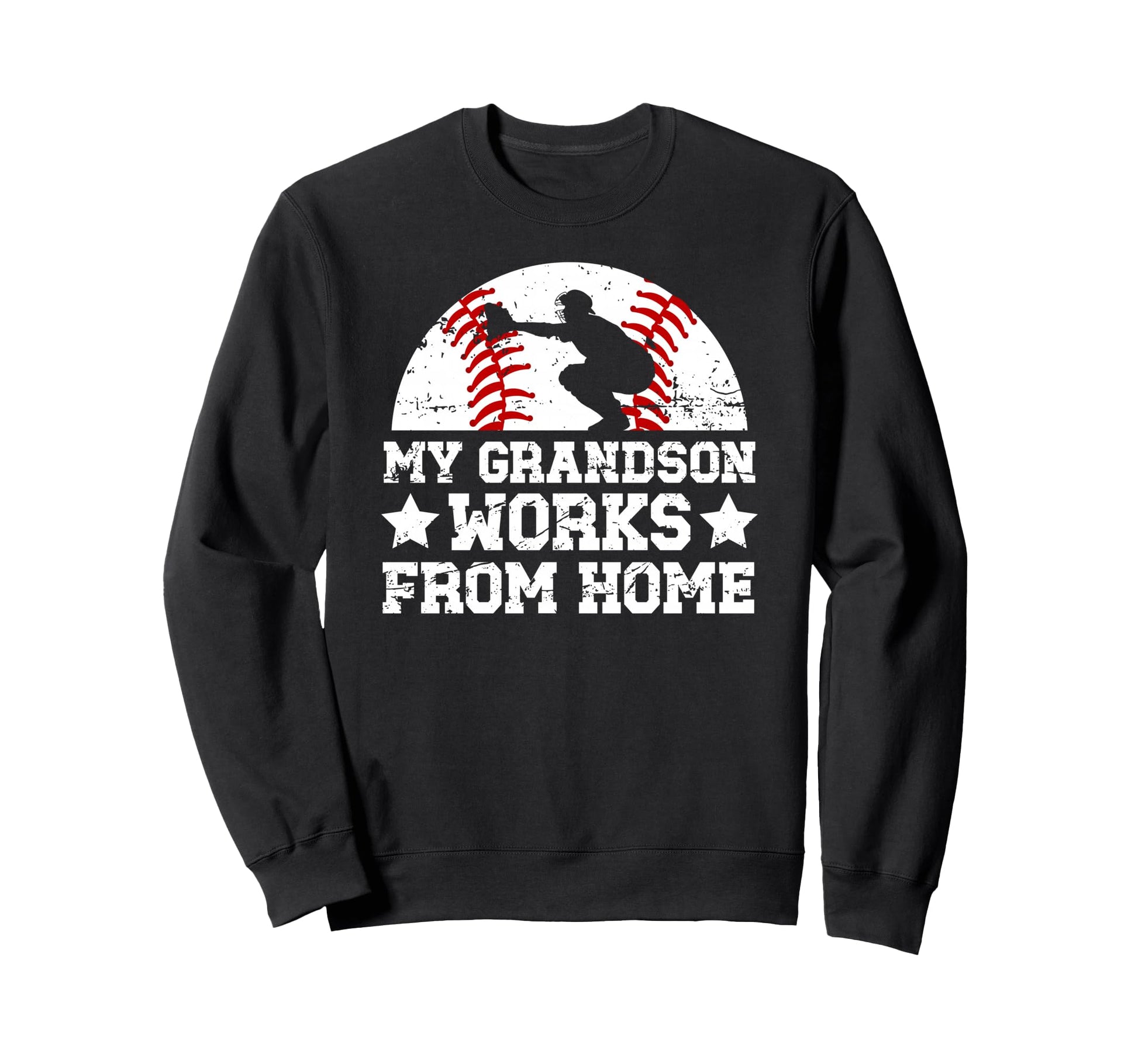My Grandson Baseball Catcher Sweatshirt - Fun Novelty Design for Adults - T-Shirt, Sweatshirt, Hoodie