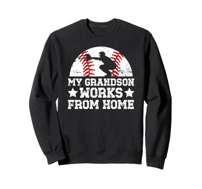 My Grandson Baseball Catcher Sweatshirt - Fun Novelty Design for Adults - T-Shirt, Sweatshirt, Hoodie