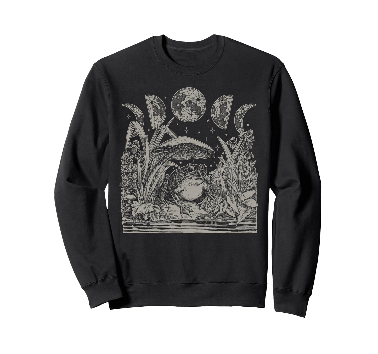 Whimsy Goth Fairycore Grunge Frog Sweatshirt - Fun Novelty Design Unisex - T-Shirt, Sweatshirt, Hoodie