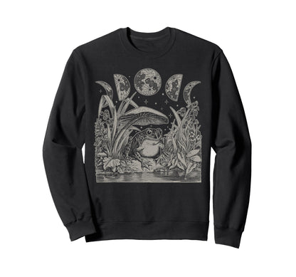 Whimsy Goth Fairycore Grunge Frog Sweatshirt - Fun Novelty Design Unisex - T-Shirt, Sweatshirt, Hoodie