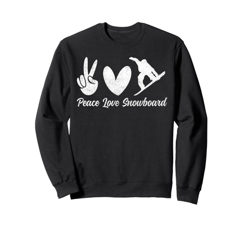 Snowboarding Snowboard Peace Sweatshirt - Aesthetic Graphic for Adults - T-Shirt, Sweatshirt, Hoodie