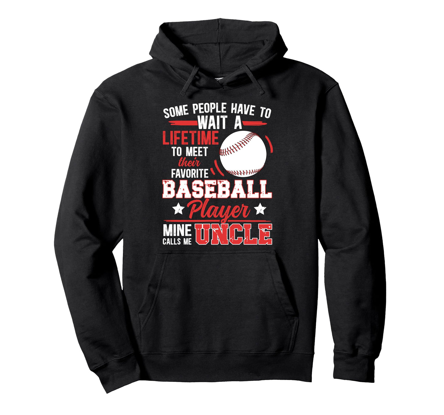 Baseball Uncle Proud Uncle Baseball Hoodie - Novelty Apparel for Adults - T-Shirt, Sweatshirt, Hoodie